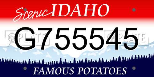 G755545 Idaho License Plate