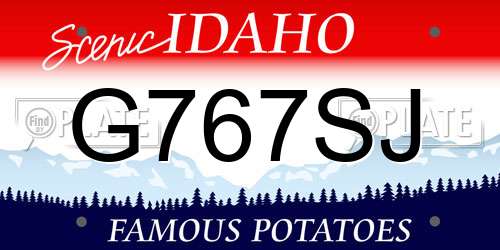 G767SJ Idaho License Plate