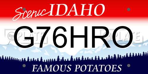 G76HRO Idaho License Plate