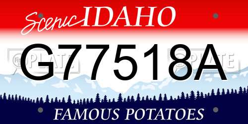G77518A Idaho License Plate