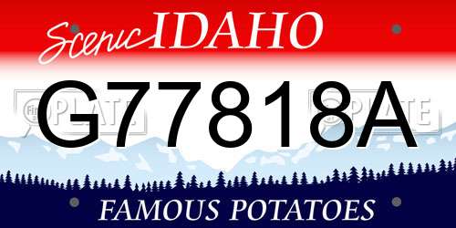 G77818A Idaho License Plate