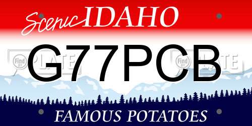 G77PCB Idaho License Plate