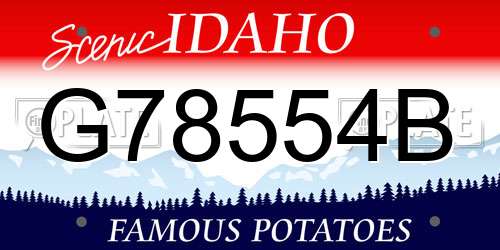 G78554B Idaho License Plate