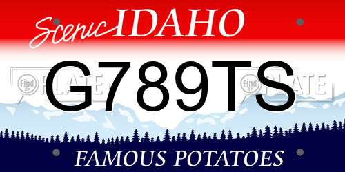 G789TS Idaho License Plate