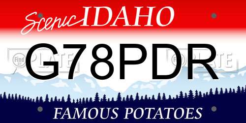 G78PDR Idaho License Plate