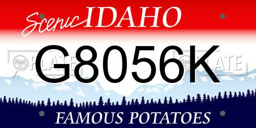 G8056K Idaho License Plate
