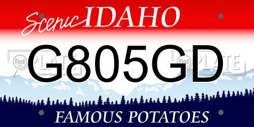 G805GD Idaho License Plate
