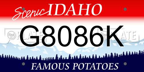 G8086K Idaho License Plate