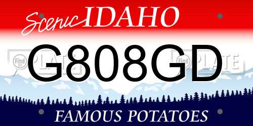 G808GD Idaho License Plate