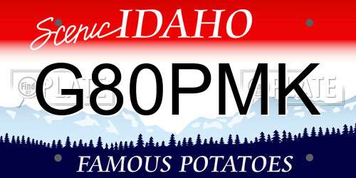 G80PMK Idaho License Plate