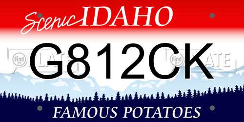 G812CK Idaho License Plate