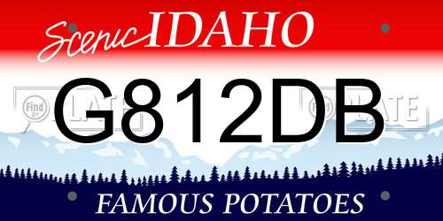 G812DB Idaho License Plate