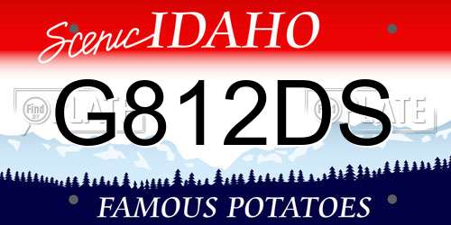 G812DS Idaho License Plate