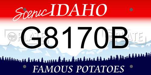 G8170B Idaho License Plate
