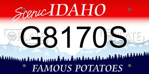 G8170S Idaho License Plate