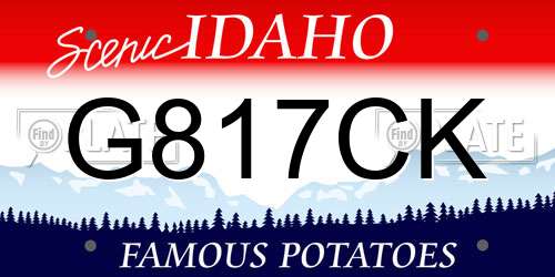 G817CK Idaho License Plate