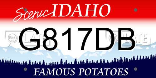G817DB Idaho License Plate