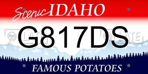 G817DS Idaho License Plate