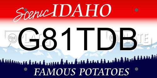 G81TDB Idaho License Plate