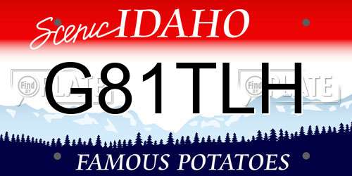 G81TLH Idaho License Plate