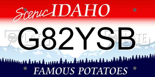 G82YSB Idaho License Plate