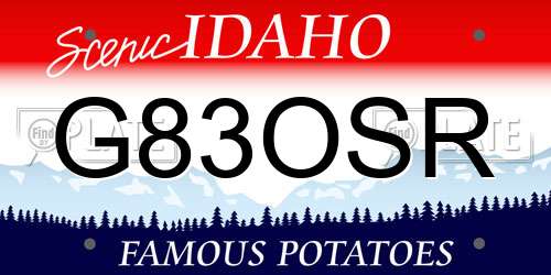 G83OSR Idaho License Plate