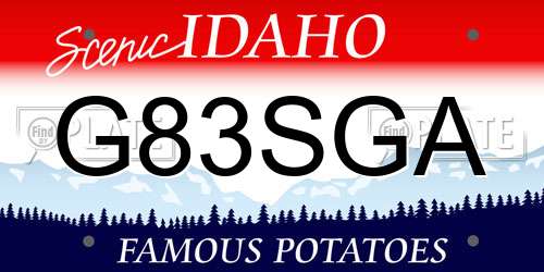 G83SGA Idaho License Plate