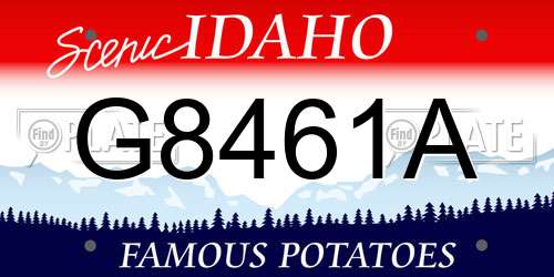 G8461A Idaho License Plate