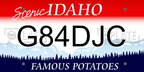 G84DJC Idaho License Plate