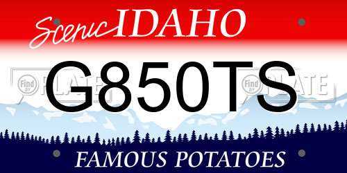 G850TS Idaho License Plate