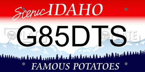 G85DTS Idaho License Plate
