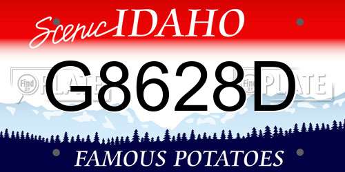 G8628D Idaho License Plate