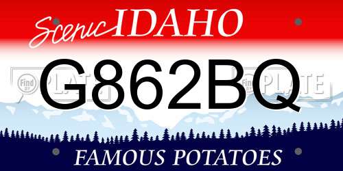G862BQ Idaho License Plate