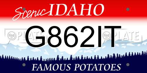 G862IT Idaho License Plate