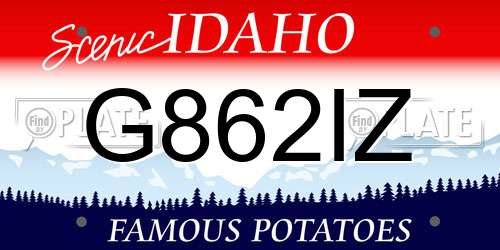 G862IZ Idaho License Plate