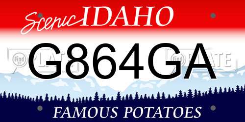 G864GA Idaho License Plate