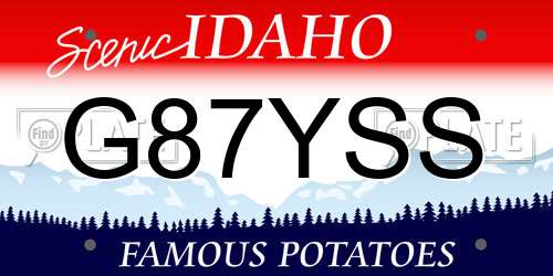 G87YSS Idaho License Plate