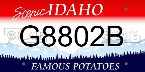 G8802B Idaho License Plate