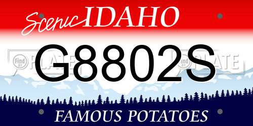 G8802S Idaho License Plate