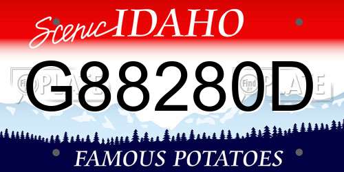 G88280D Idaho License Plate