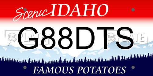 G88DTS Idaho License Plate