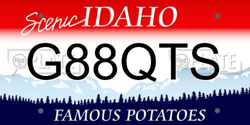 G88QTS Idaho License Plate