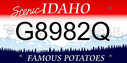 G8982Q Idaho License Plate