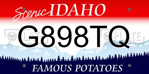 G898TQ Idaho License Plate