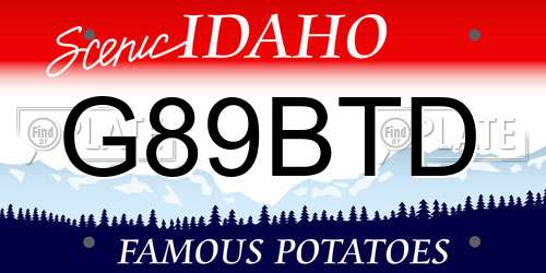 G89BTD Idaho License Plate