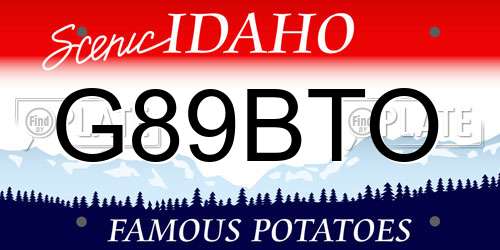 G89BTO Idaho License Plate