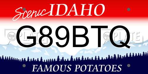 G89BTQ Idaho License Plate