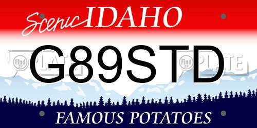 G89STD Idaho License Plate