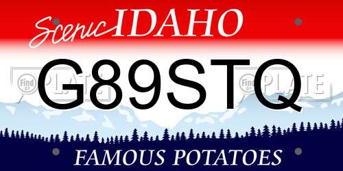 G89STQ Idaho License Plate