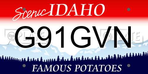 G91GVN Idaho License Plate